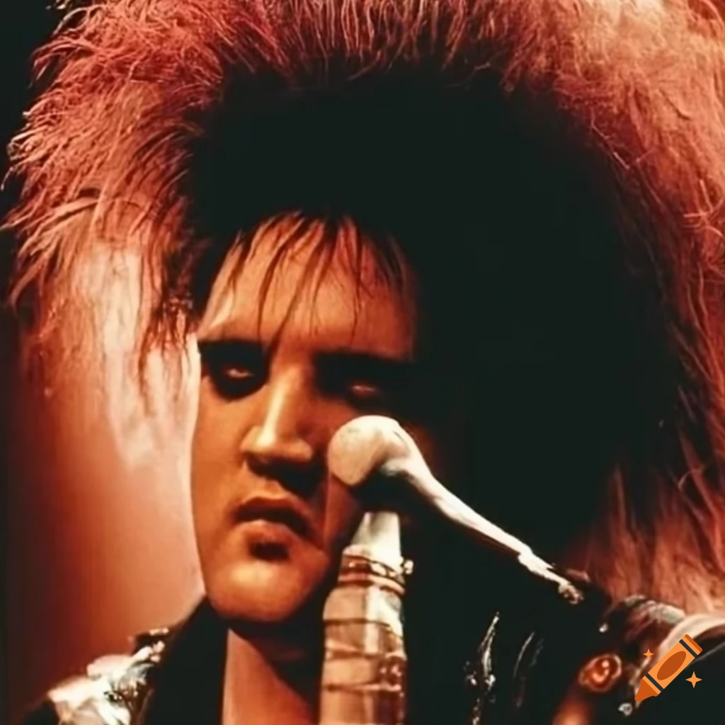 vintage photo of Elvis Presley and Robert Smith performing together
