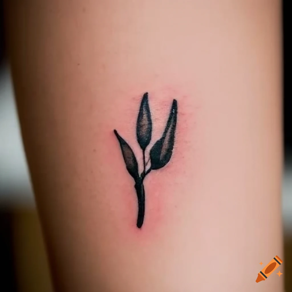 Minimalist Tattoo Design Of The Word Plantas