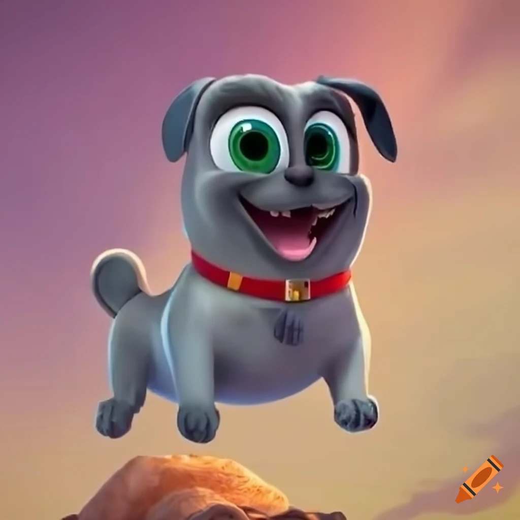 Dogs jumping happily off a cliff