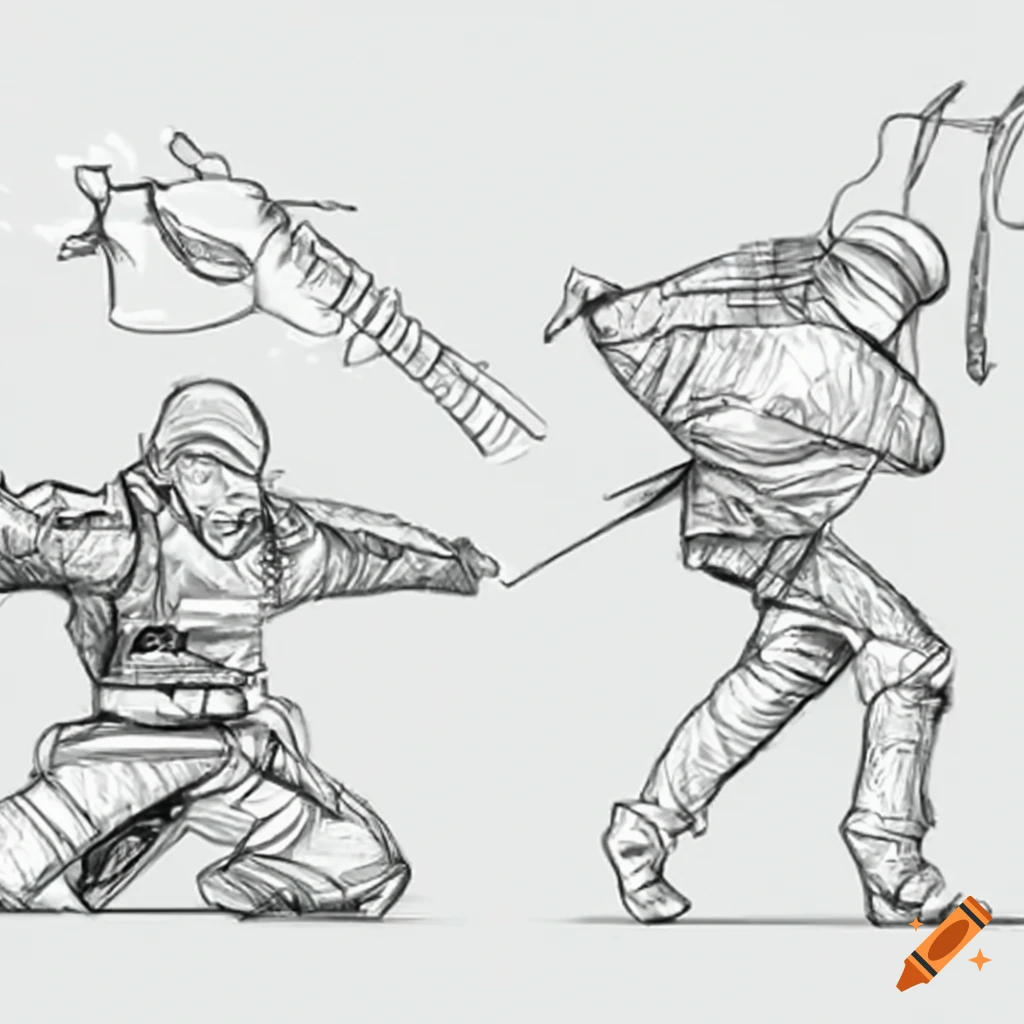 Image representing various combat styles on Craiyon