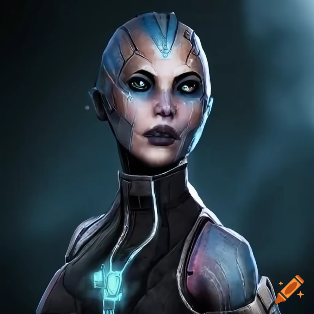 Female bolt fish character from mass effect on Craiyon