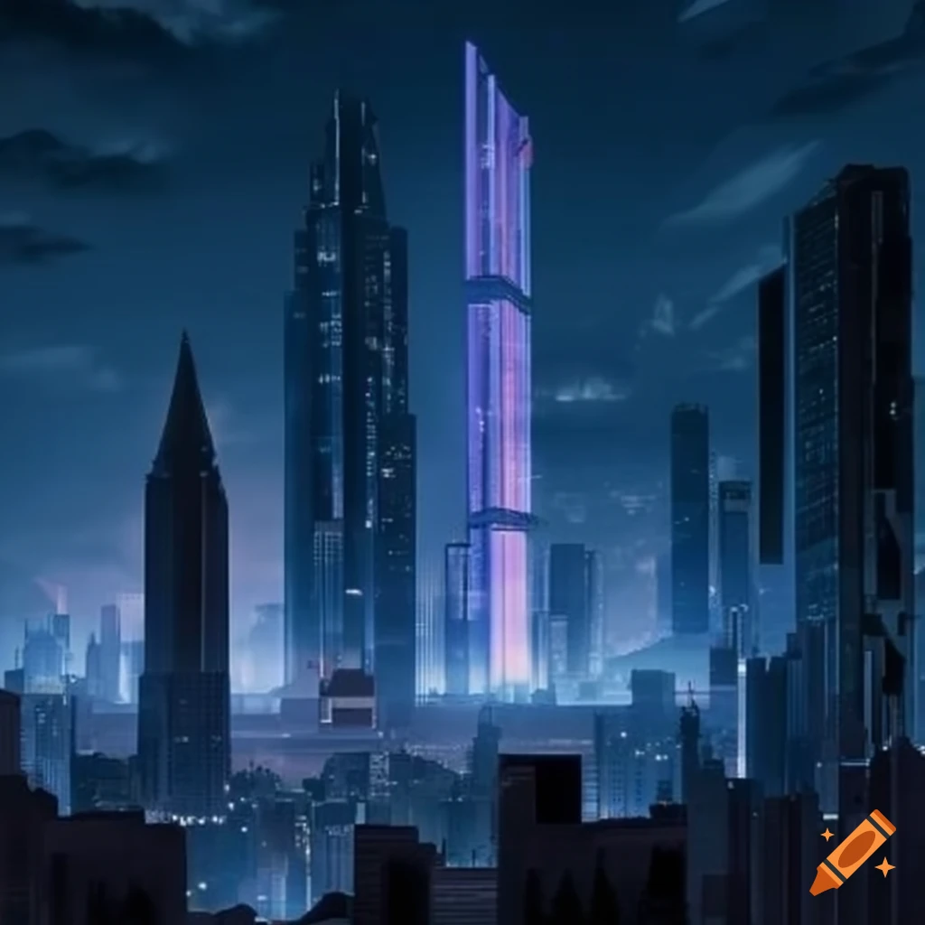 City skyline view on Craiyon