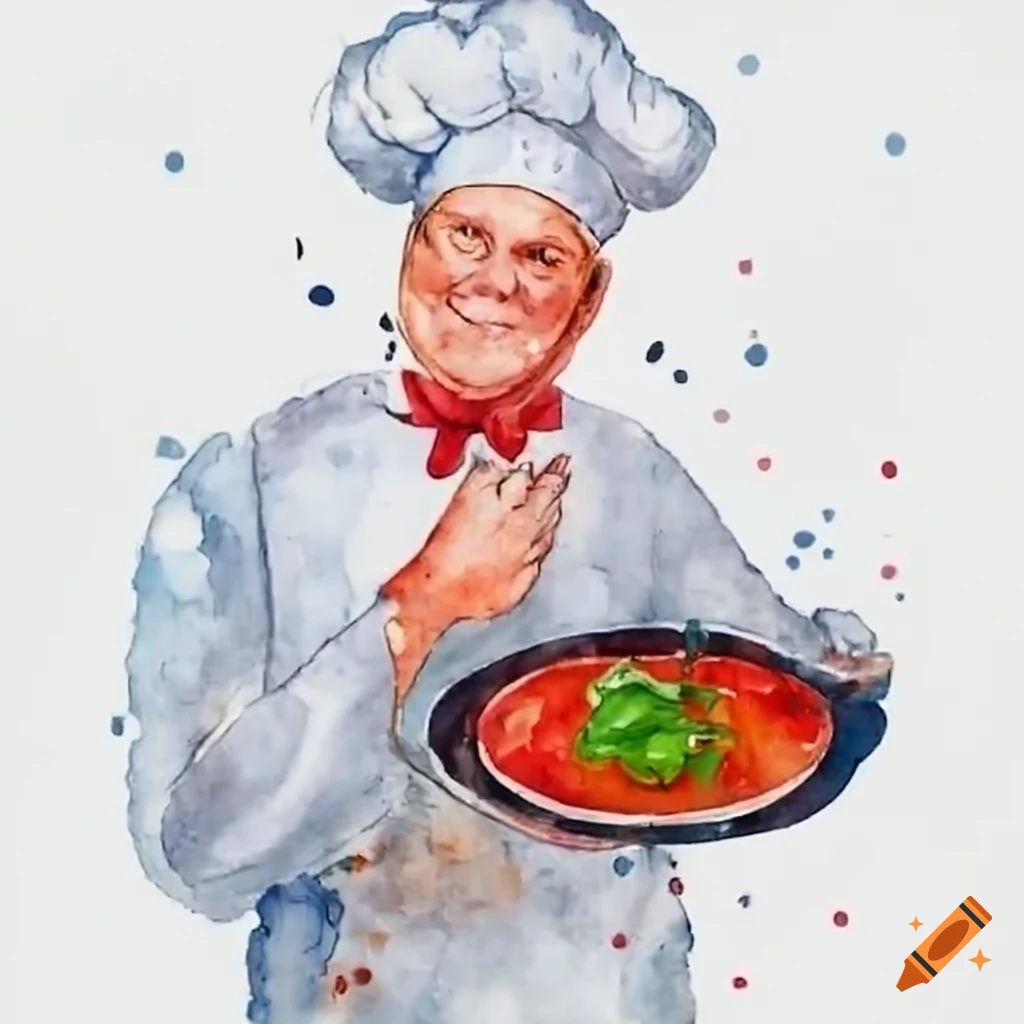 chef holding a tomato dish
