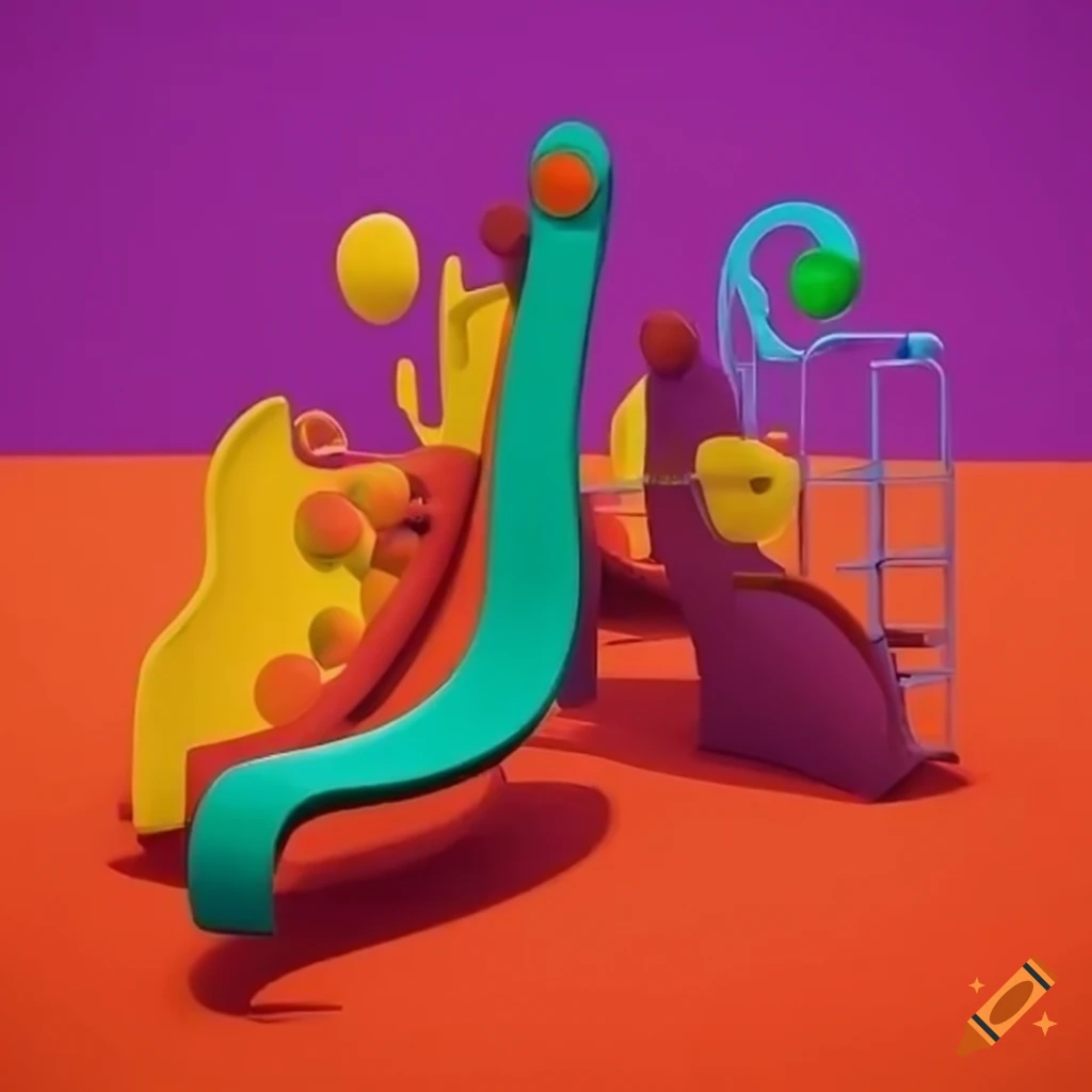 colorful and surreal playground