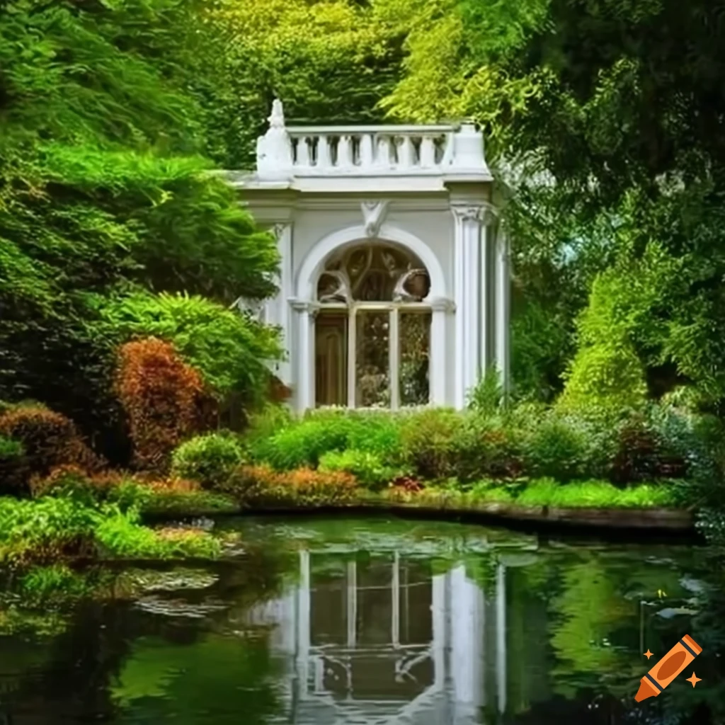 baroque-garden-with-white-house-and-pond-on-craiyon