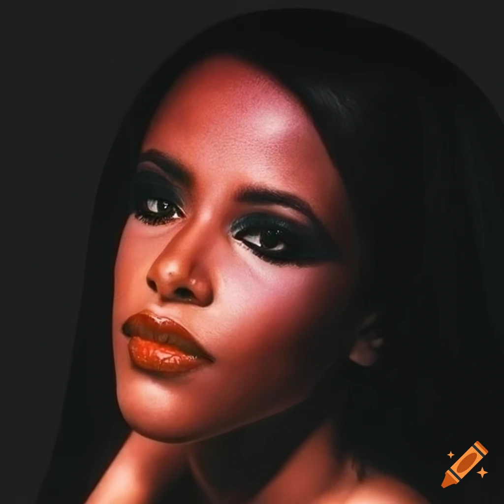 Studio Portrait Of Aaliyah In The 90s On Craiyon