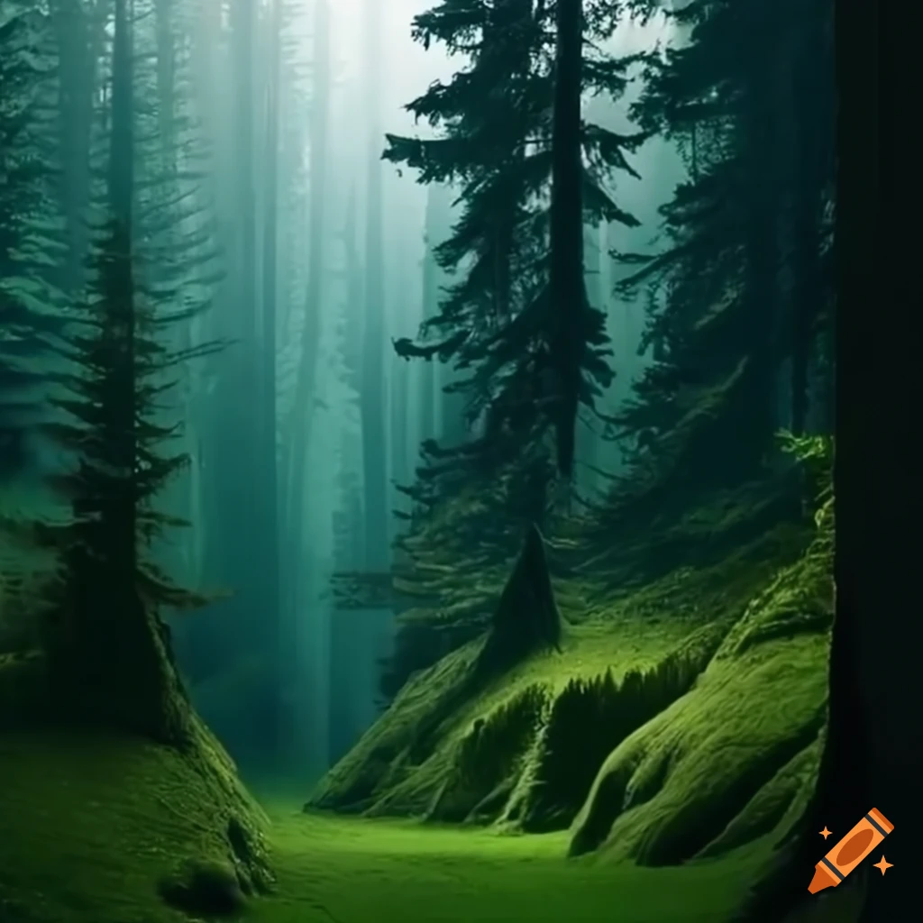 pathways in a serene mountain forest