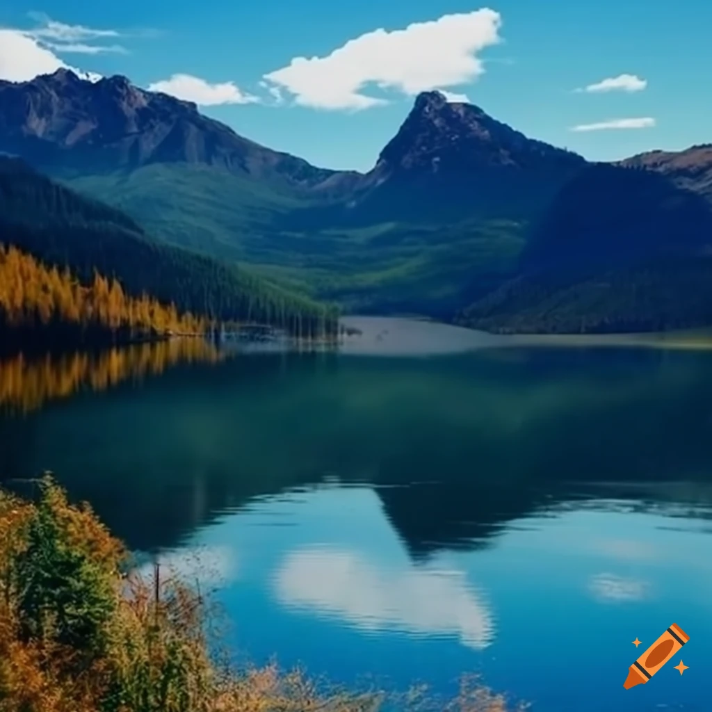 mountain lake landscape photo