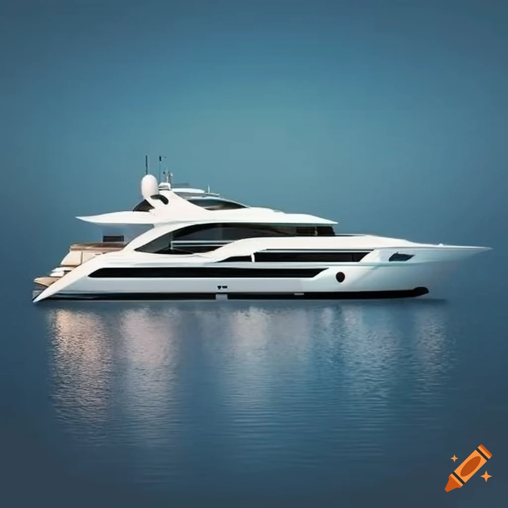 modern outline of a sleek yacht's front area