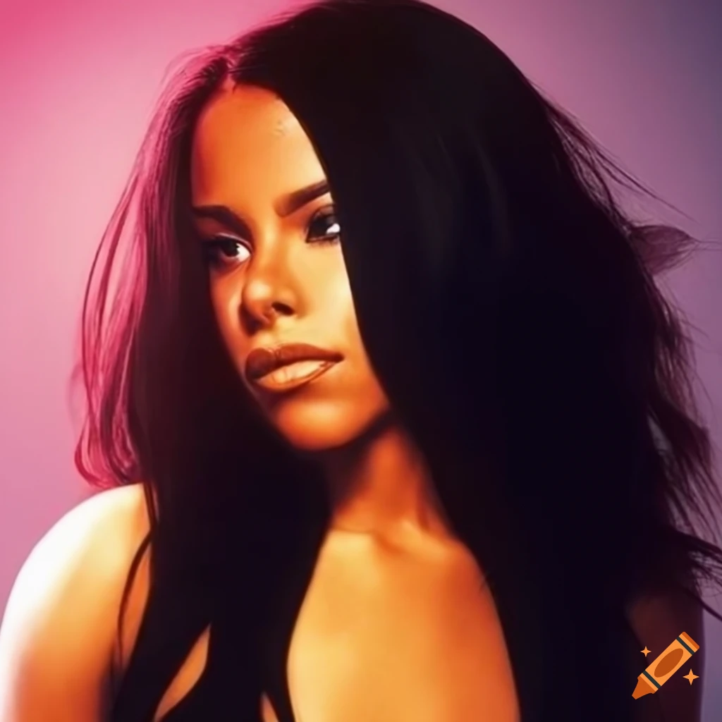 Studio Portrait Of Aaliyah In The 90s On Craiyon