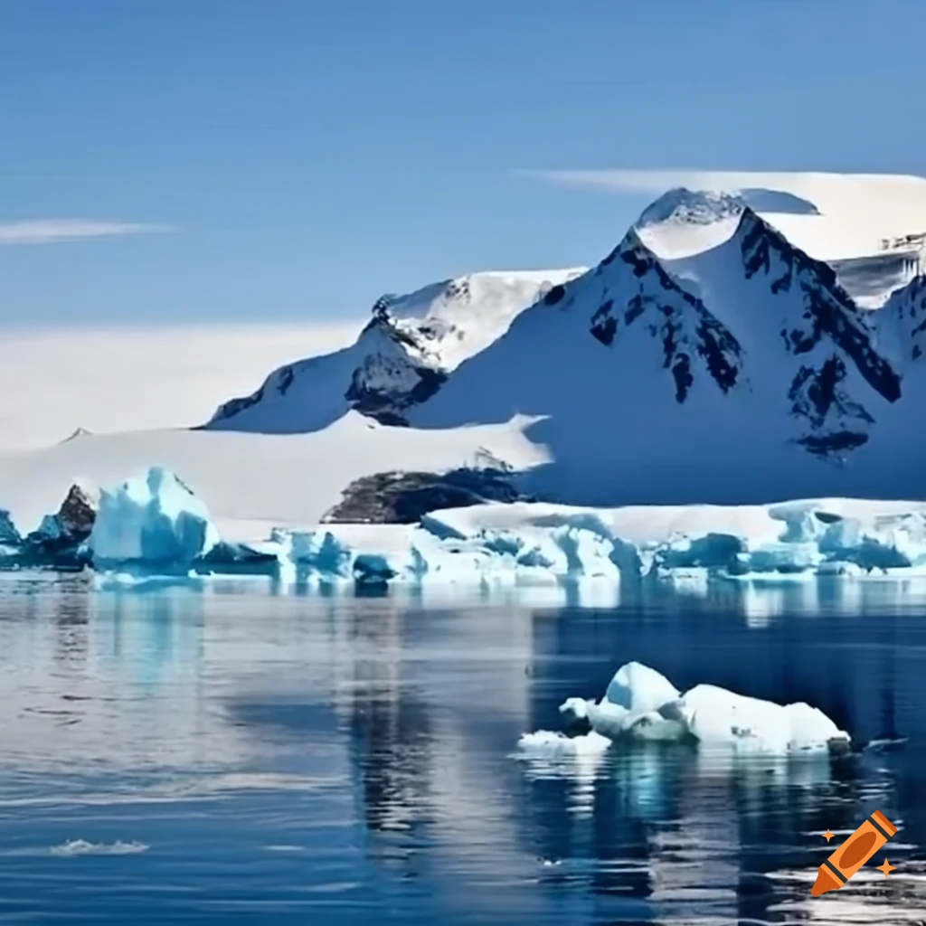 busy tourist district in Antarctica