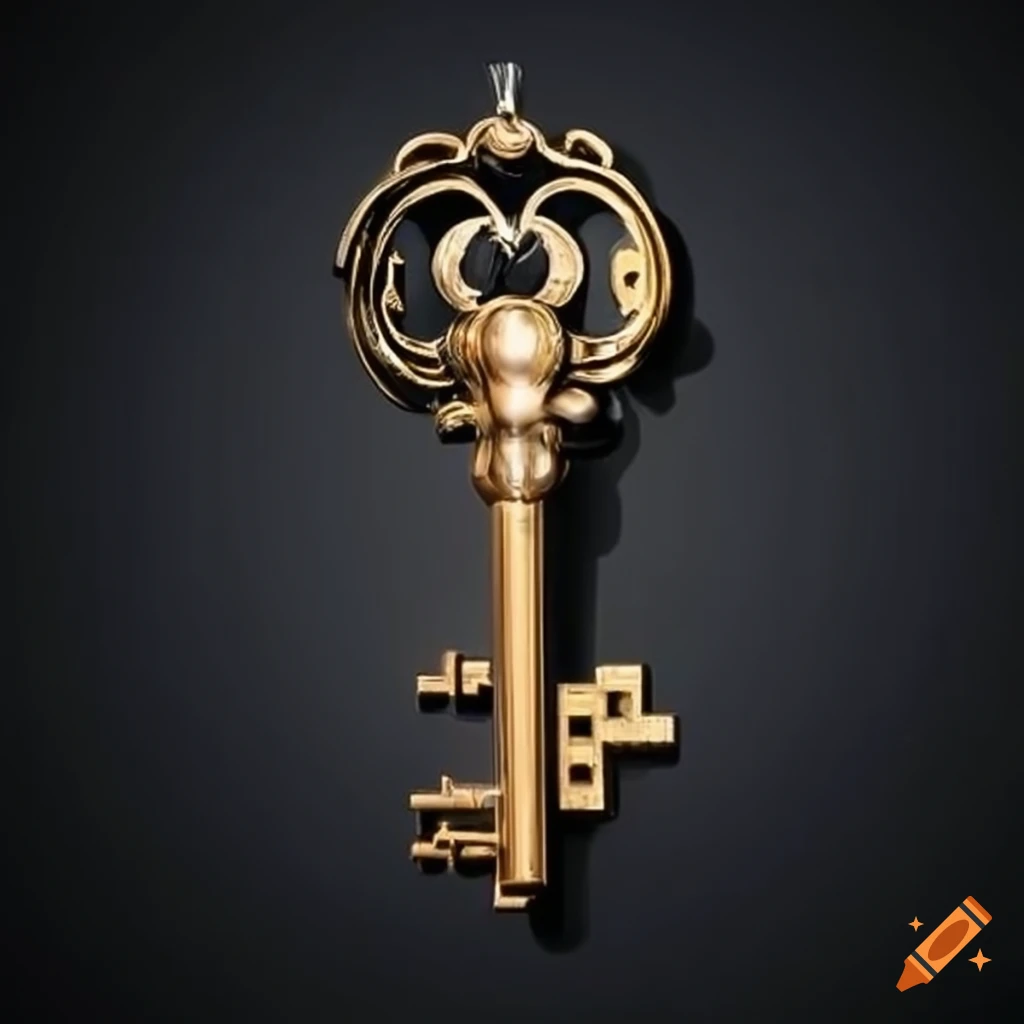 luxurious transparent casing showcasing an elegant key