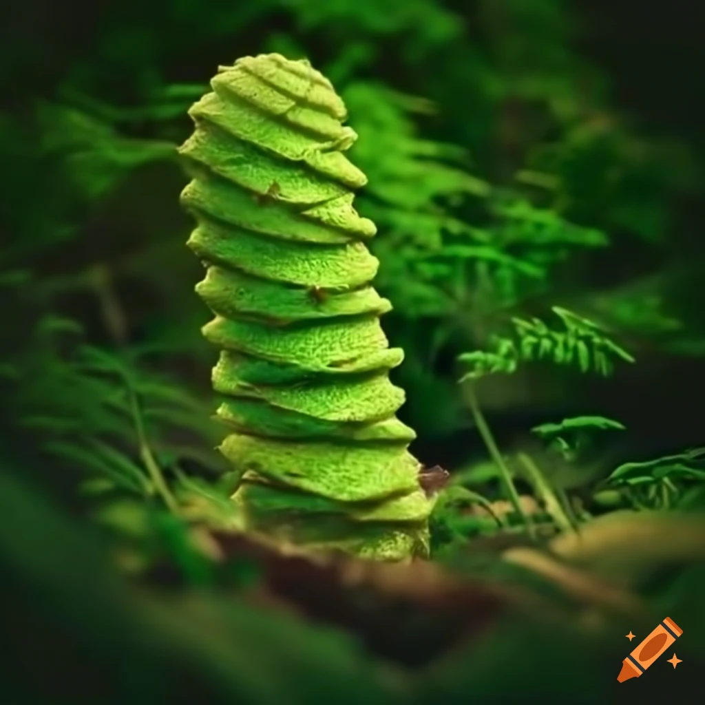 photo of a twisted green plant in a forest