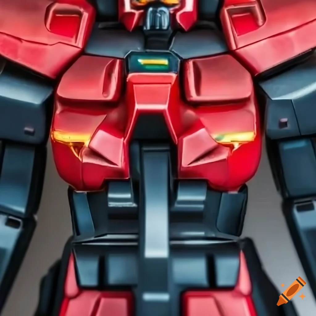 red and black Gundam mobile suit
