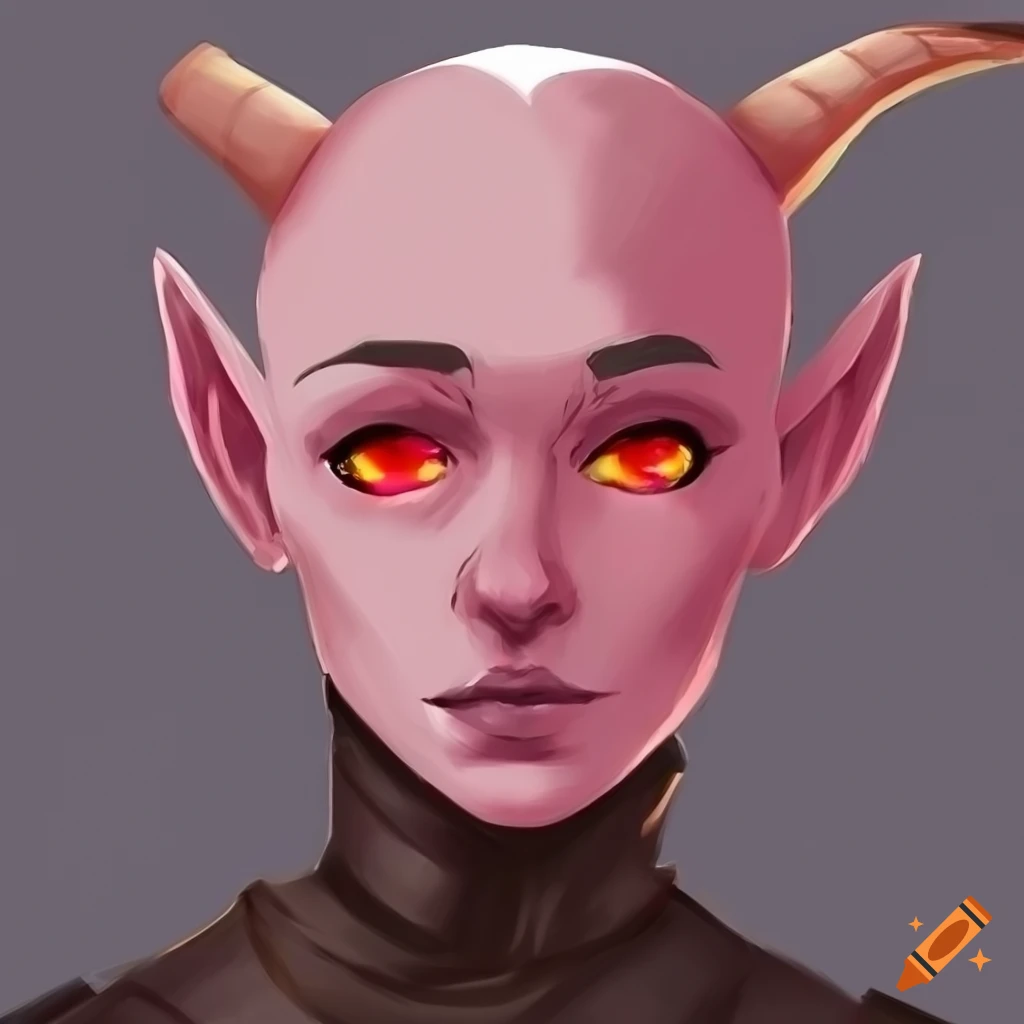 image of a female Tiefling Rogue character