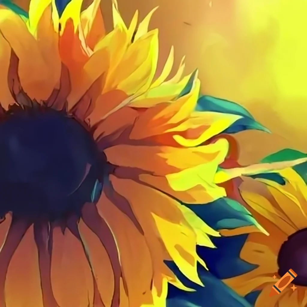 Sunflowers in bloom on Craiyon