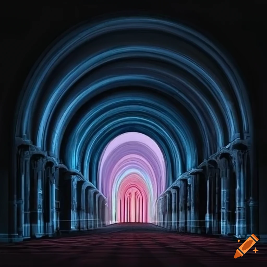 Geometric Abstract Art With Architectural Arches geometric-abstract-art-with-architectural-arches