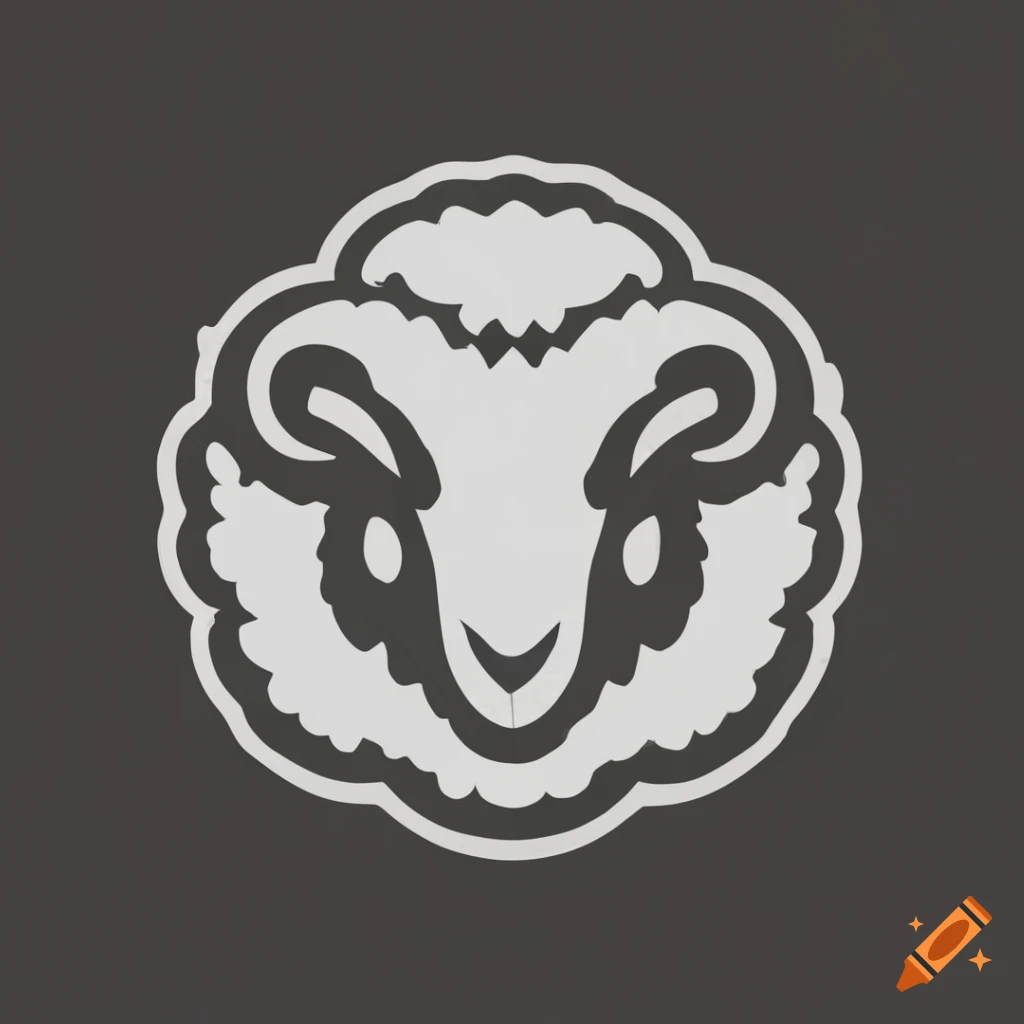 Sophisticated Logo With An Angry Sheep Face