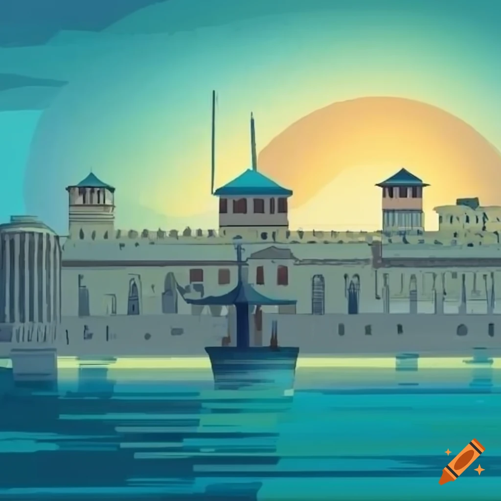 illustration of the ancient city of Alexandria