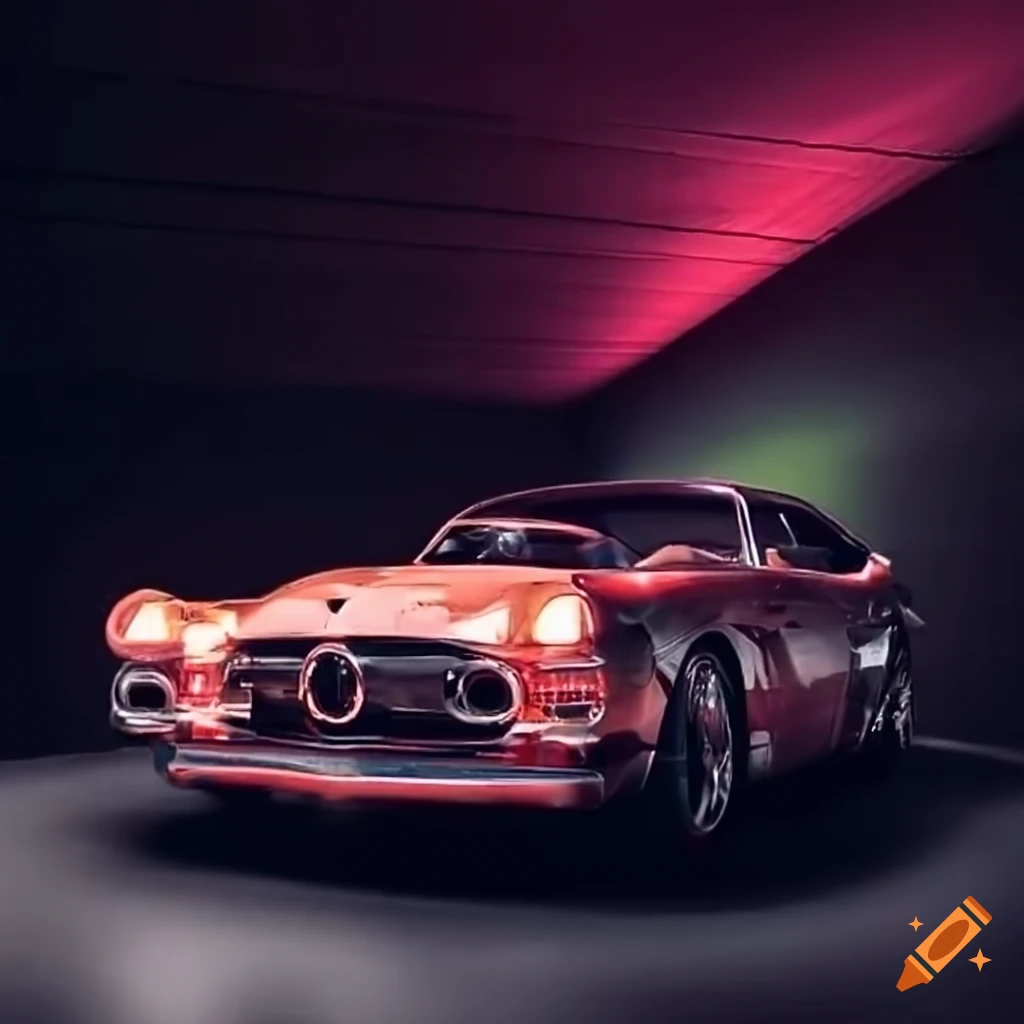 Realistic Car Showcase In A Garage