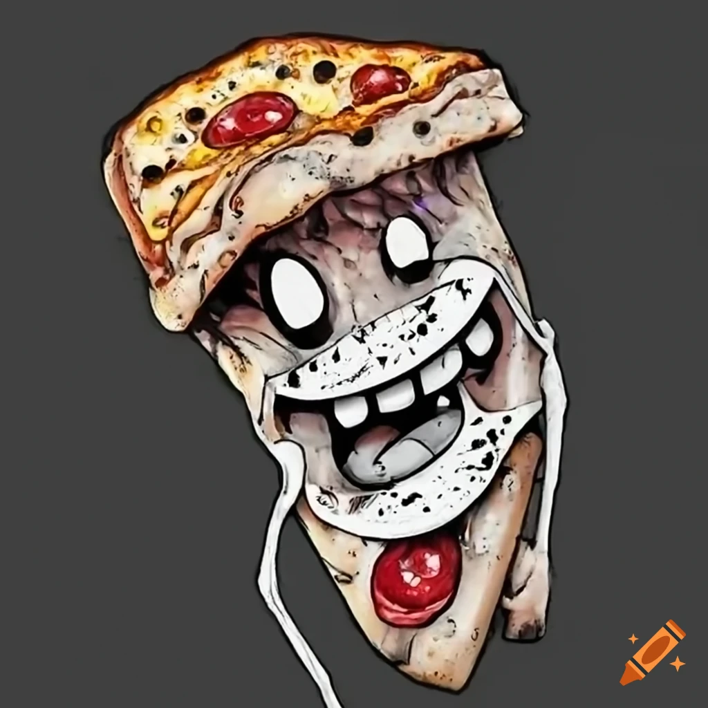 graffiti art of a pizza slice
