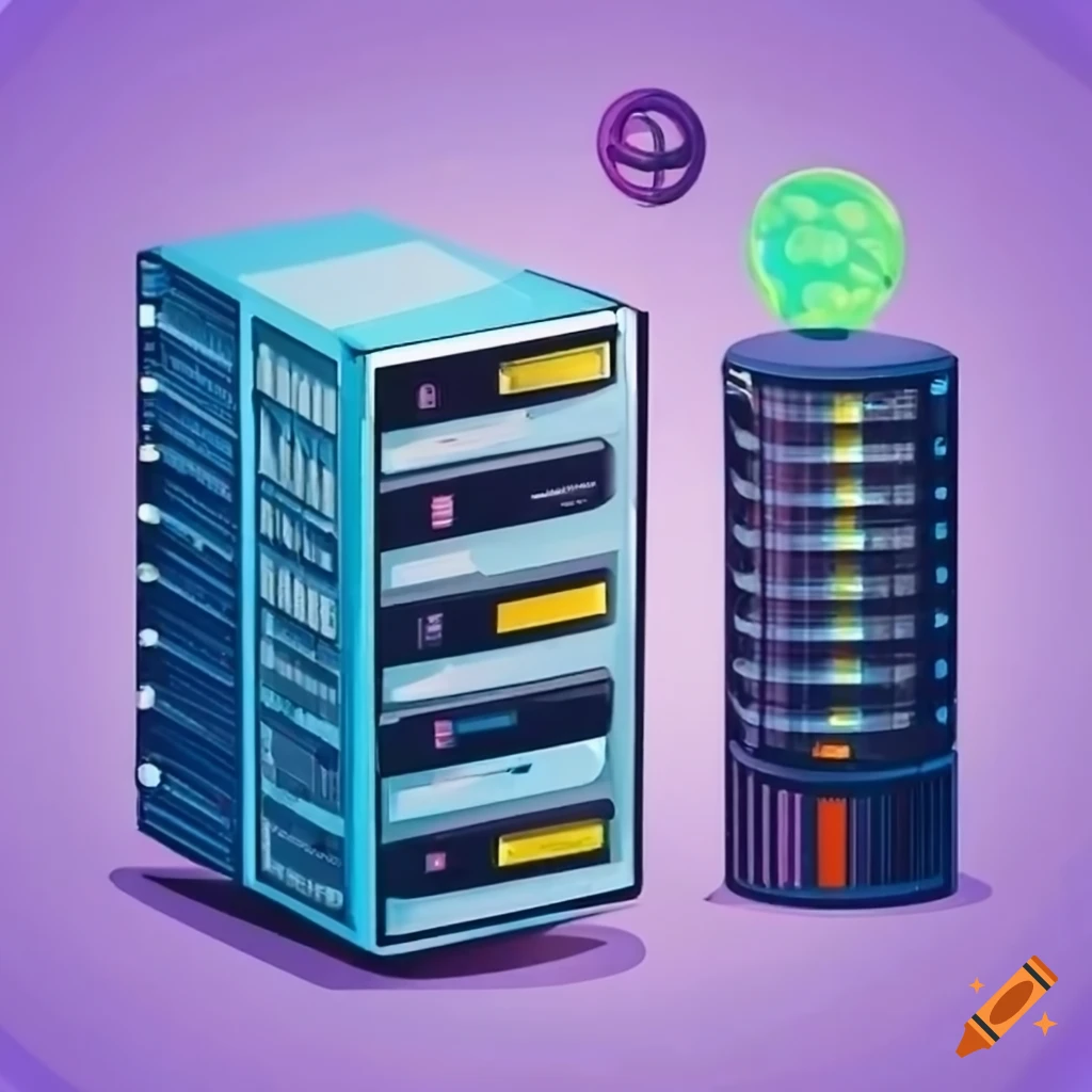 Computer servers in action on Craiyon, image size:1024x1024