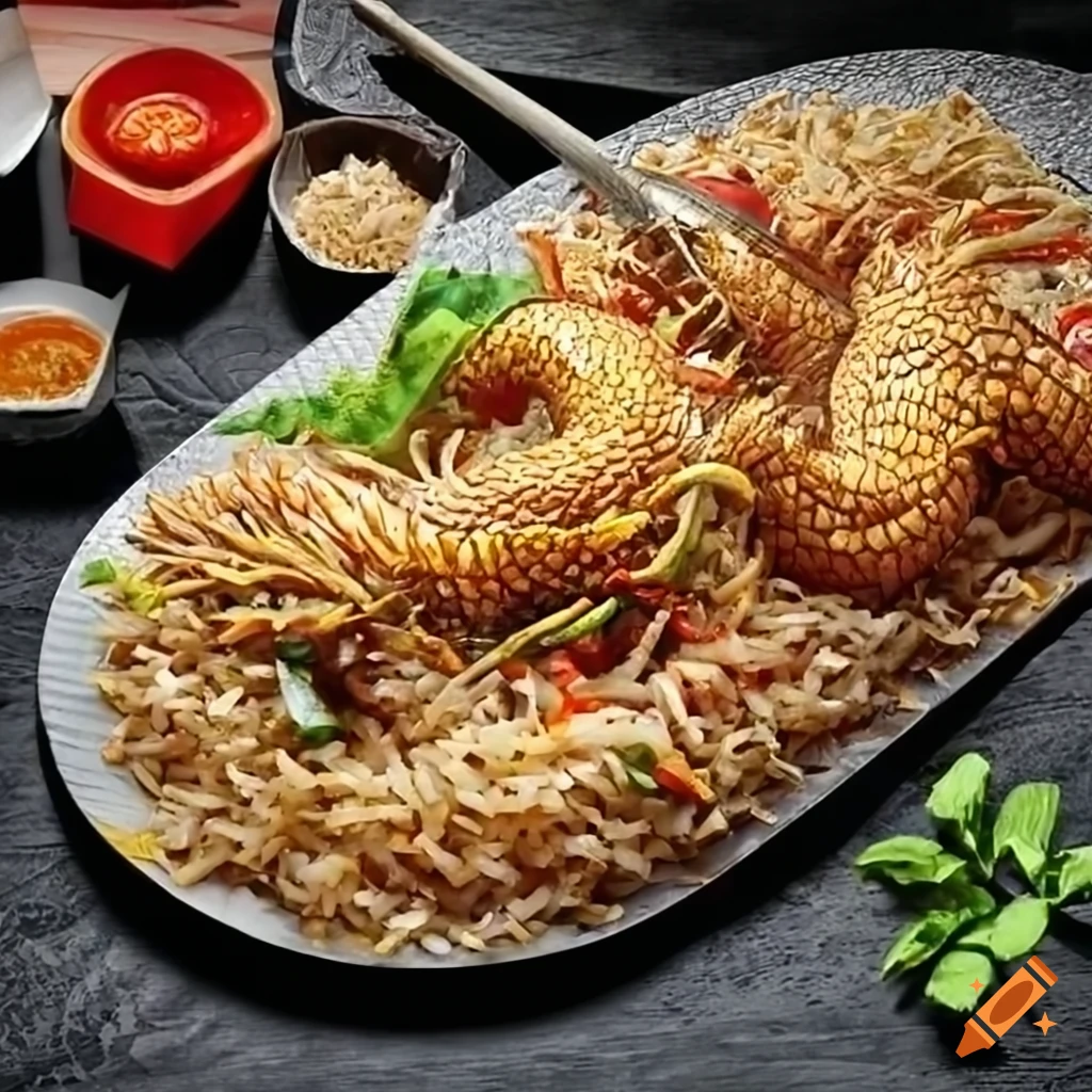 Photo-realistic illustration of a chinese dragon on Craiyon