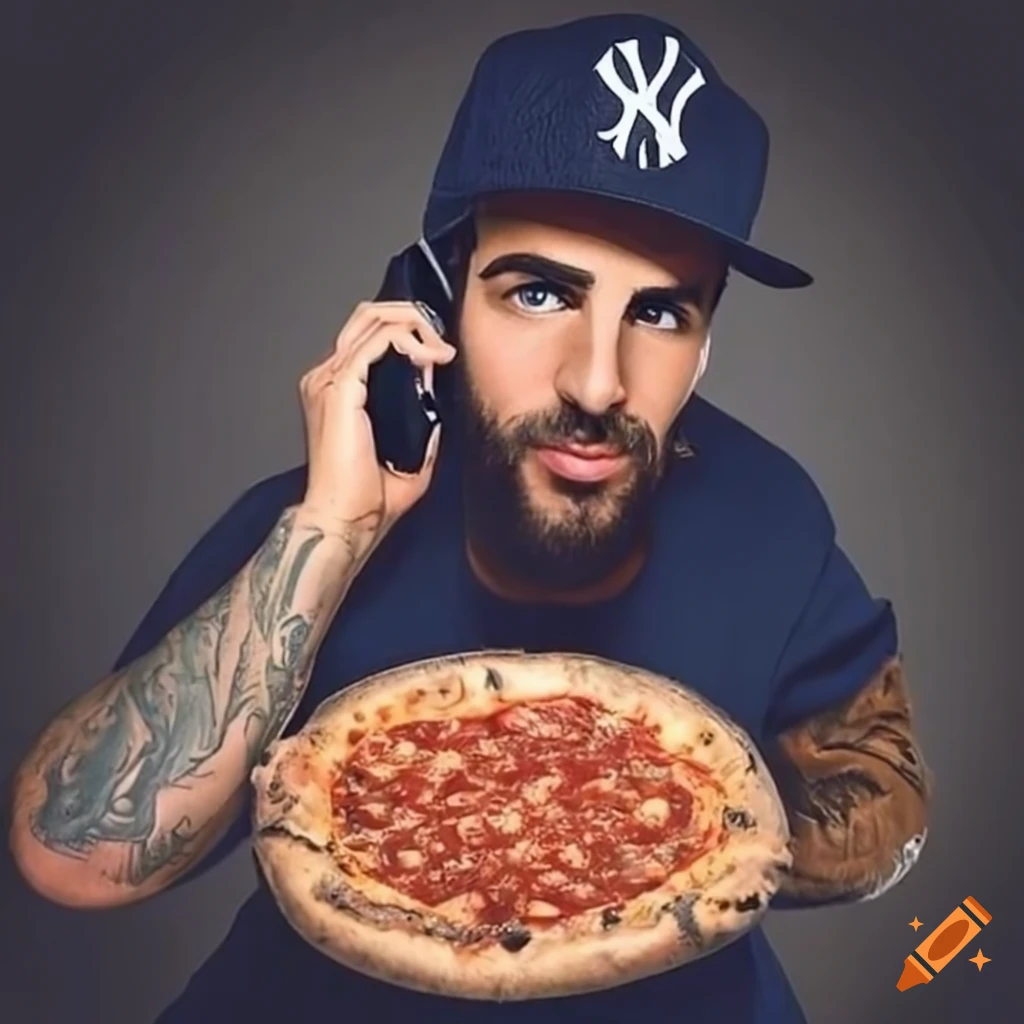 Greek Man Making Pizza In A Restaurant Kitchen greek-man-making-pizza-in-a-restaurant-kitchen