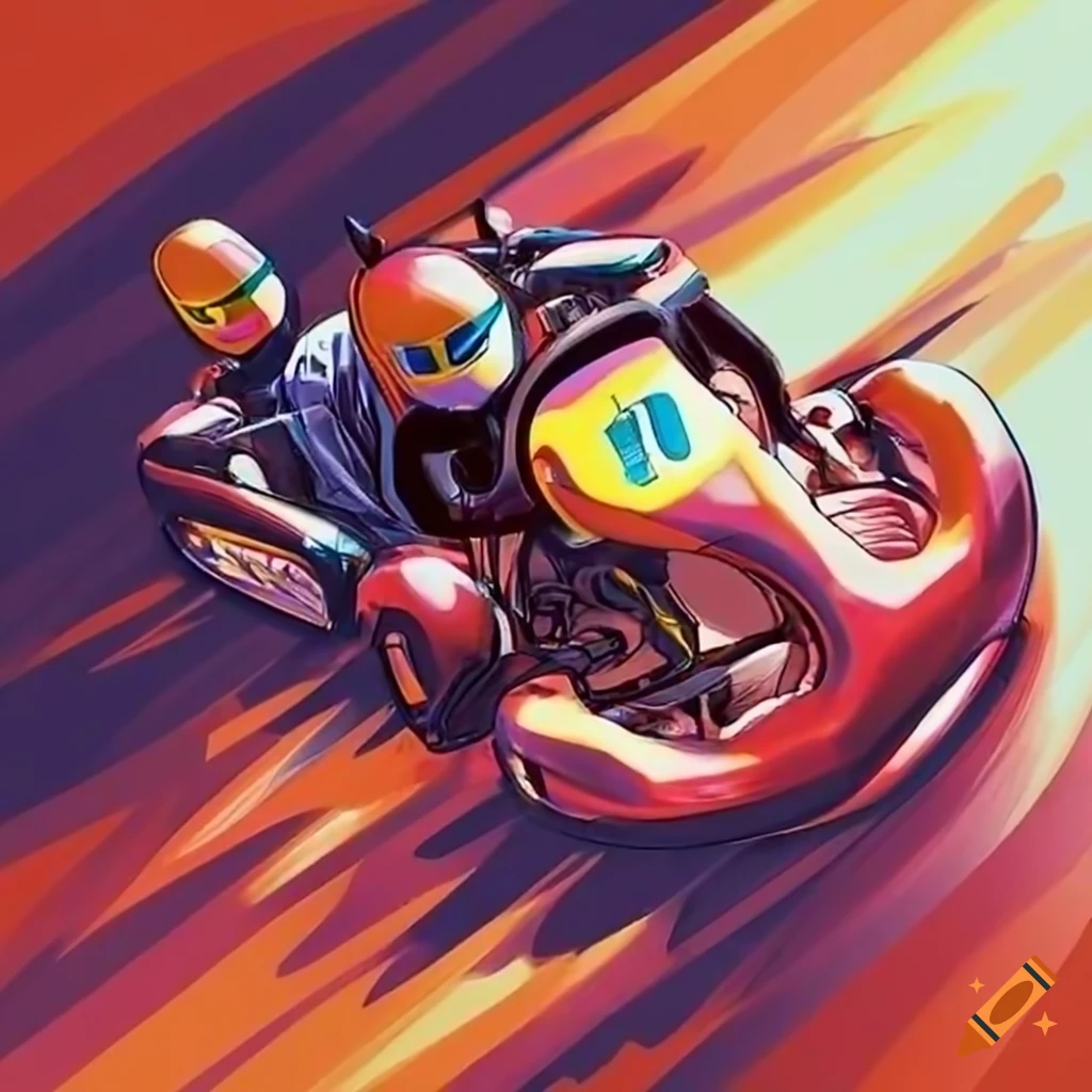sleek and powerful logo for a karting championship