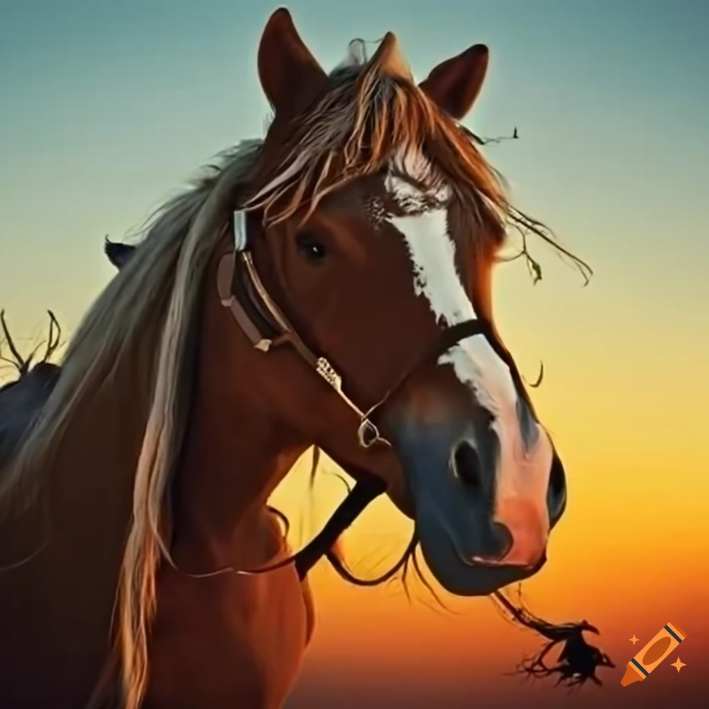 seamless pattern of horseback journey