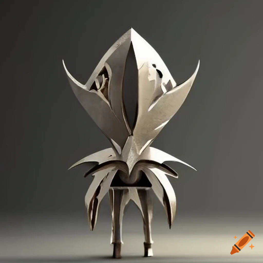 minimalist metal sculpture inspired by Zelda game