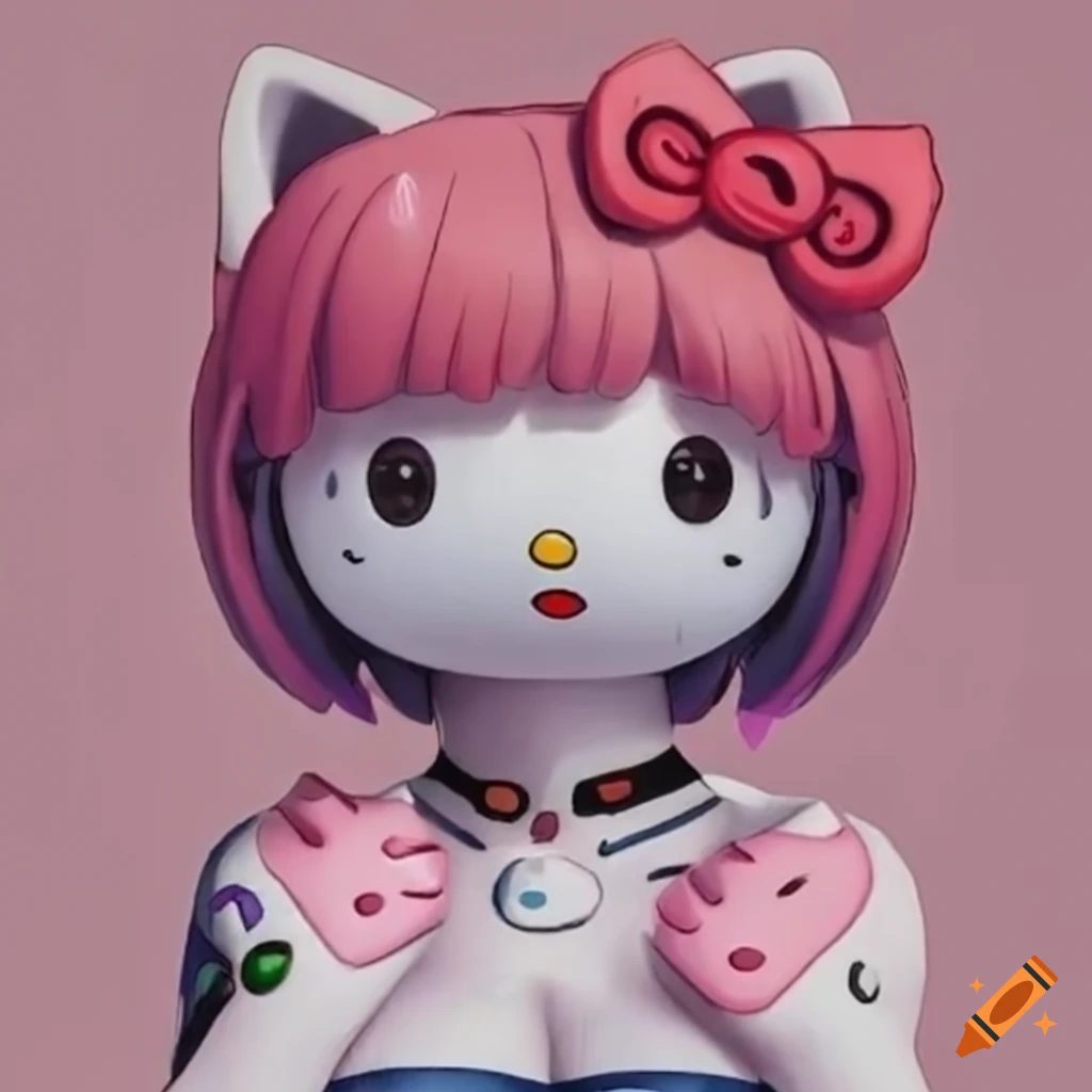 collaboration between Hello Kitty and Evangelion