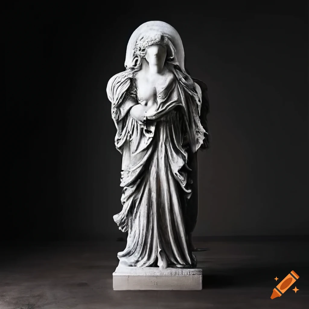 Mysterious gothic statues on Craiyon