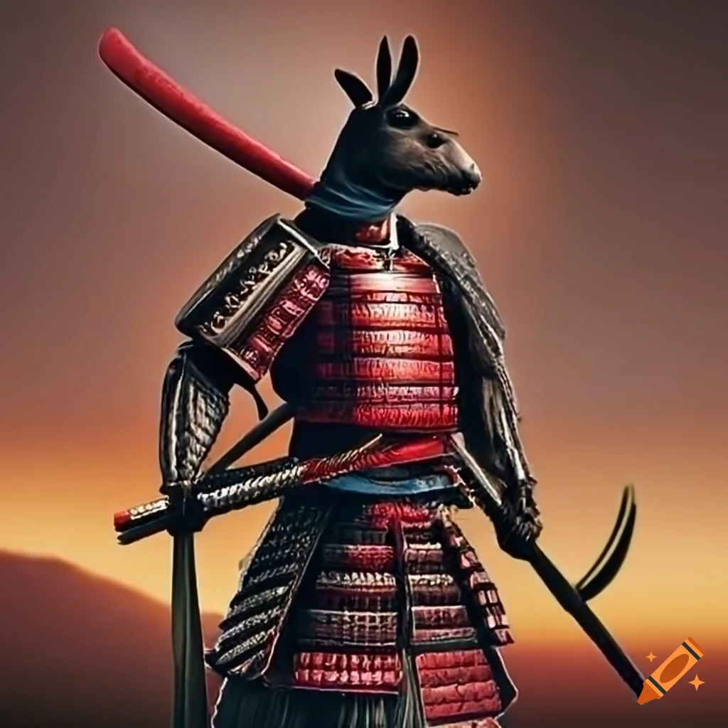 image of a kangaroo samurai