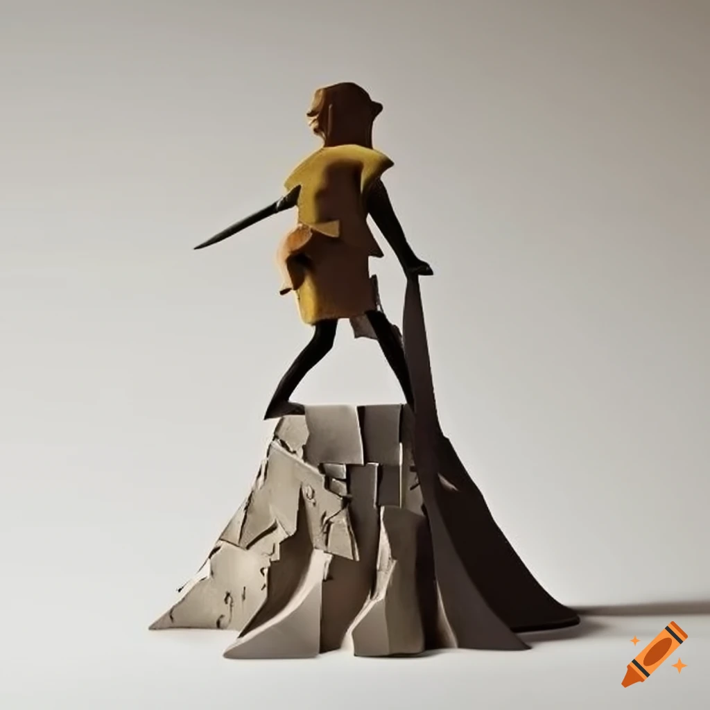Minimalist zelda game sculpture by norman rockwell on Craiyon