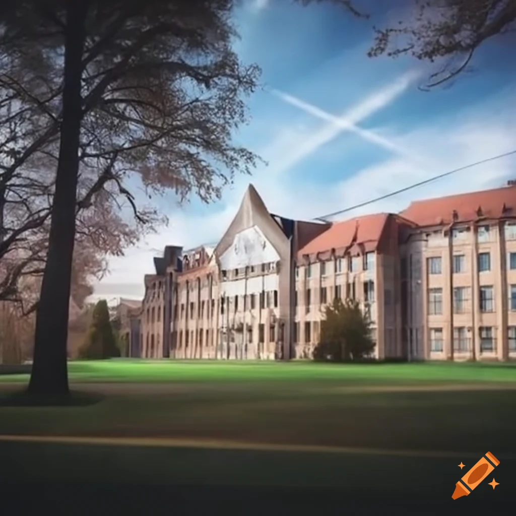 aerial view of a highschool campus