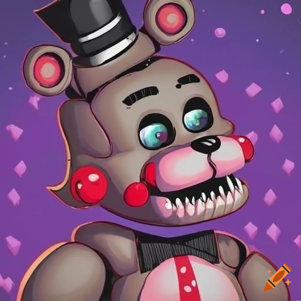 Bad drawing of nightmare freddy from five nights at freddy's 4