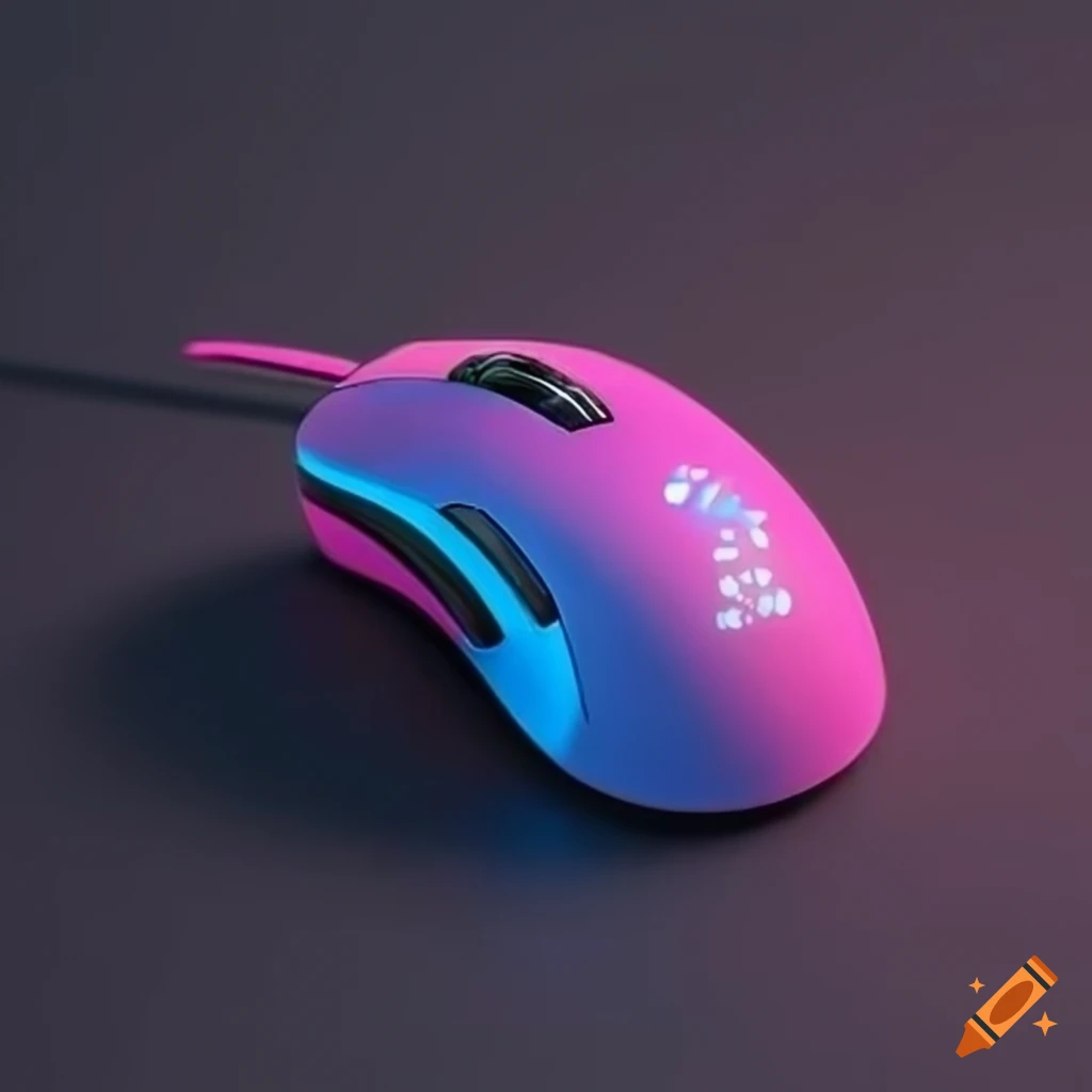 Pink Neon Mouse For Pc On Craiyon