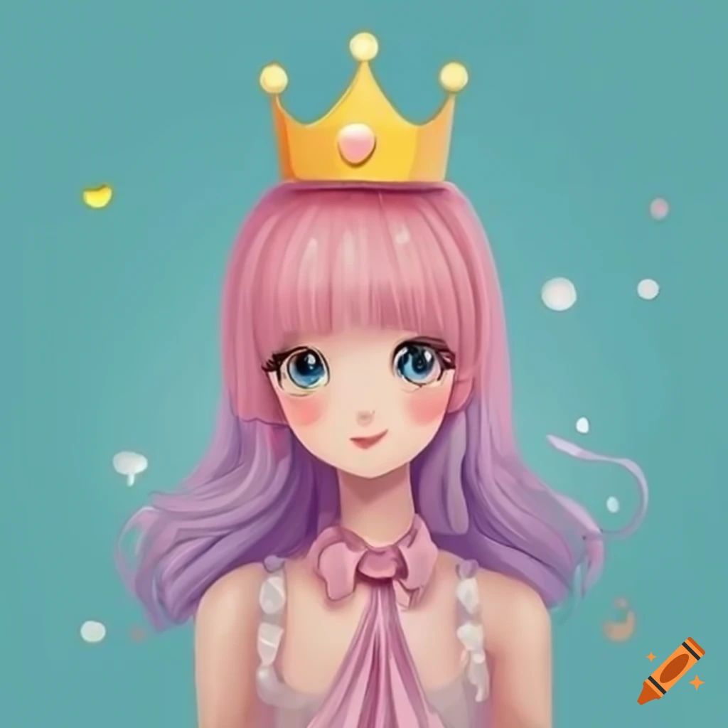 pastel character with a crown