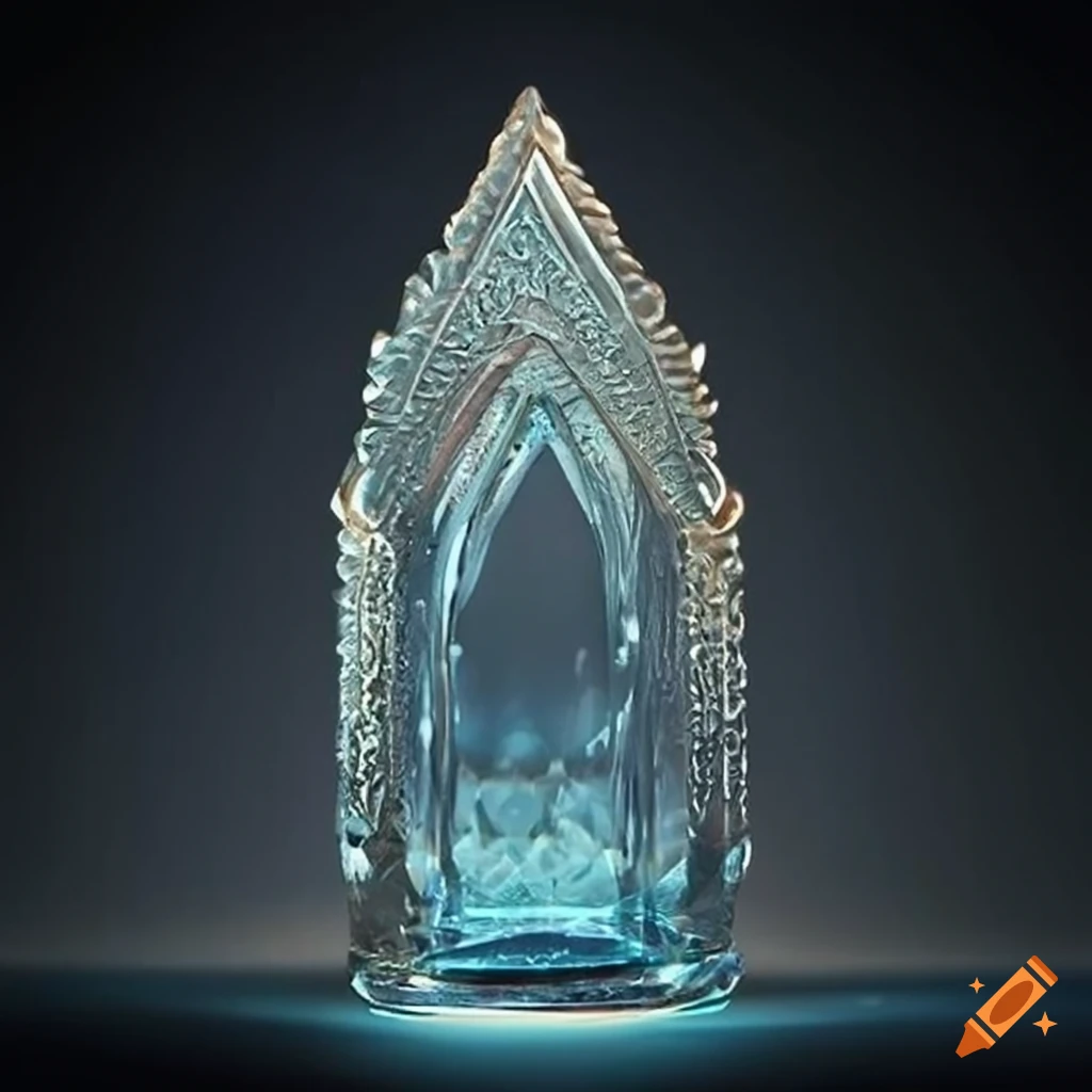 intricate sapphire architectural carving on a cake