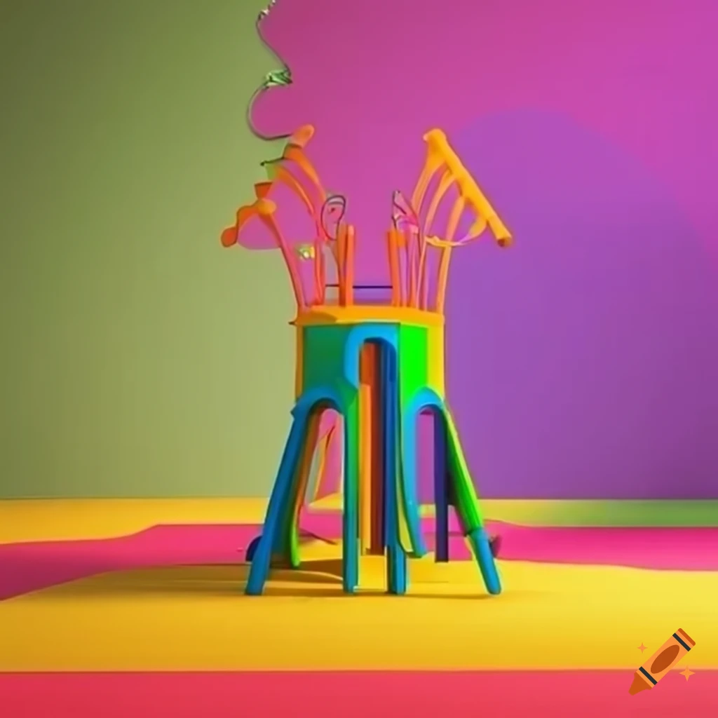 colorful surreal playground