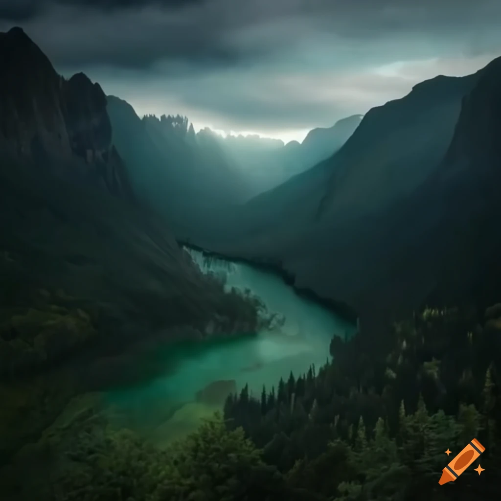 spectacular view of a primeval wilderness