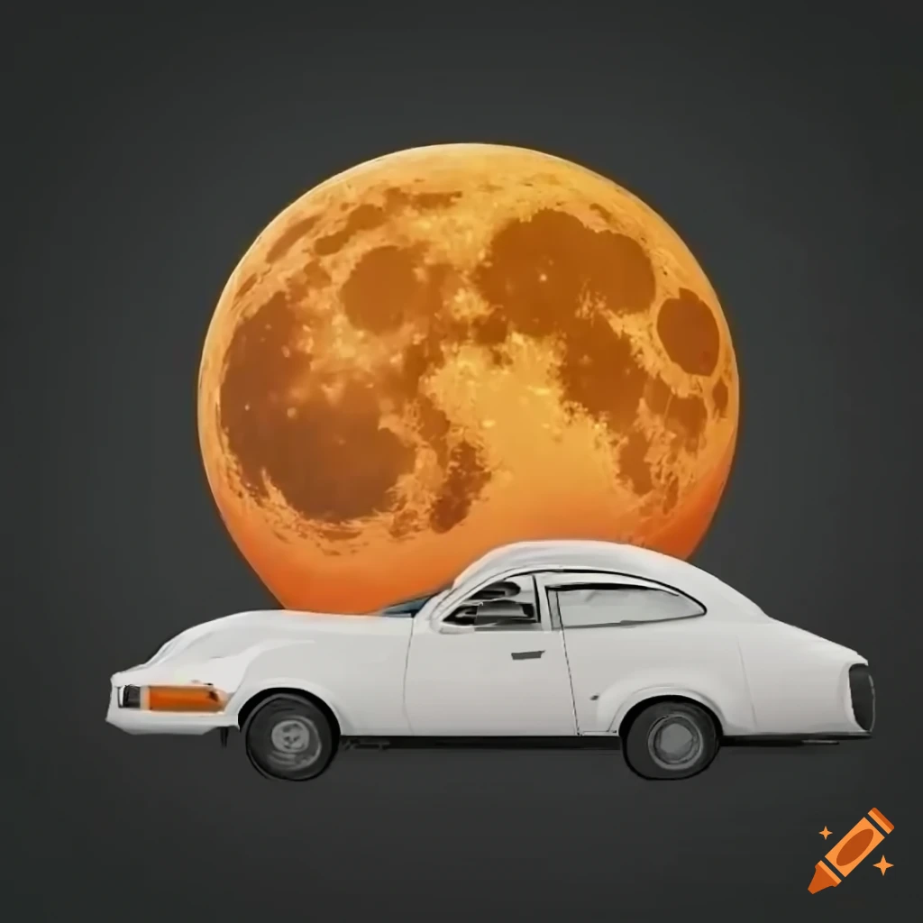 moonlit car in a surreal scene