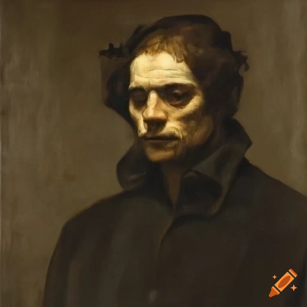 dark portrait of a man by Frank Duveneck