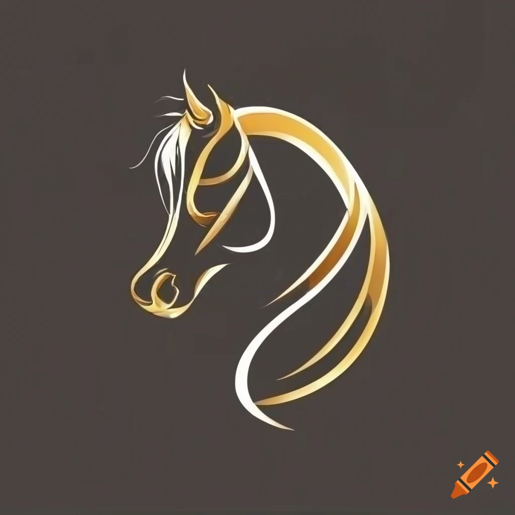 Create a Brand Online With Our Hand Drawn Horse Head Logo