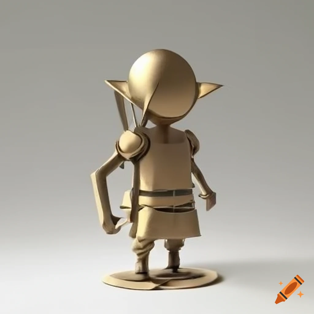 minimalist sculpture inspired by Zelda game