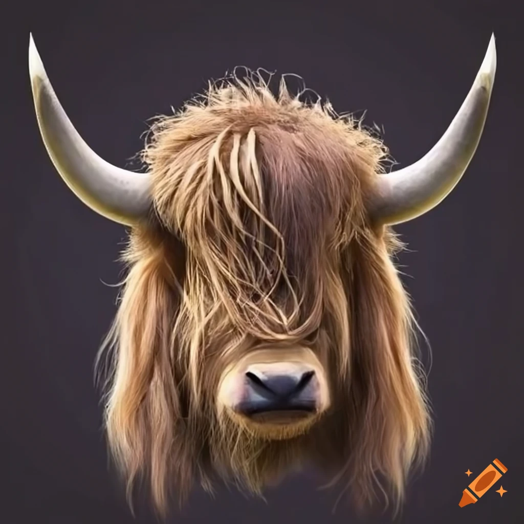 close-up of a yak's head with elaborate horns