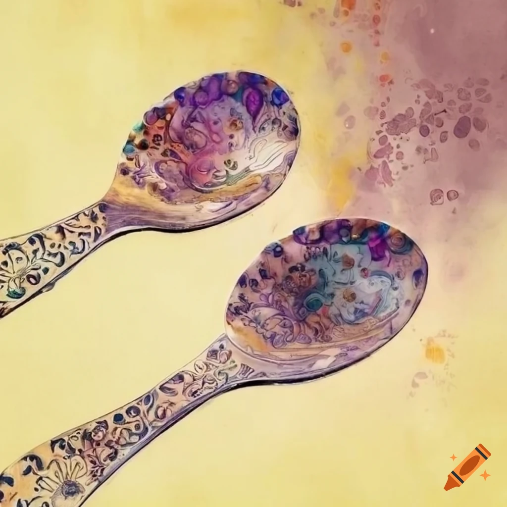 assortment of vintage spoons with intricate designs