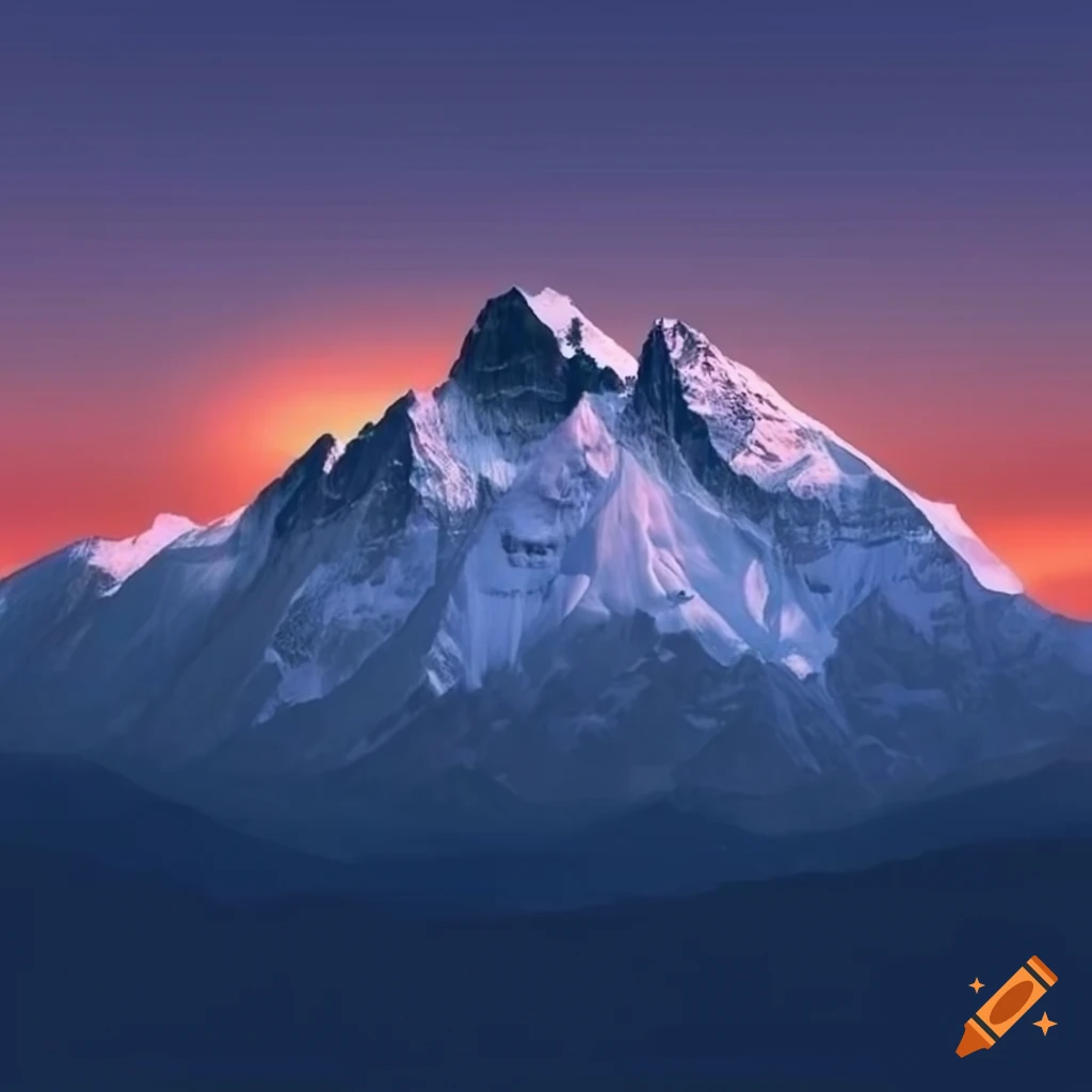 sunset view of Himalayan mountain