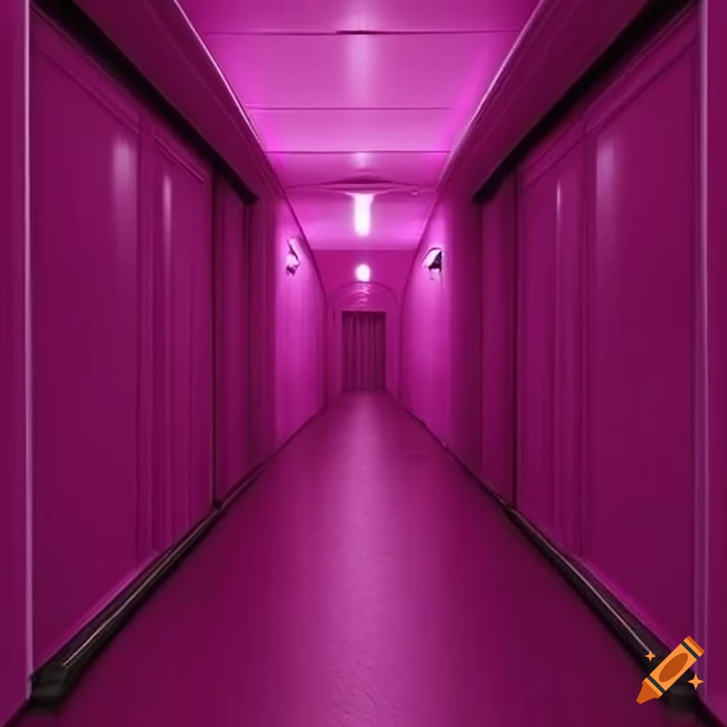 magenta hallway